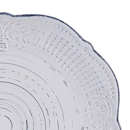 Image of Pfaltzgraff Isabella 16-Piece Stoneware Dinnerware Set, Service for 4 - Handpainted Unique Glazed Finish - Includes Dinner Plates, Salad Plates, Bowls, Mugs - Dishwasher & Microwave Safe (Gray)