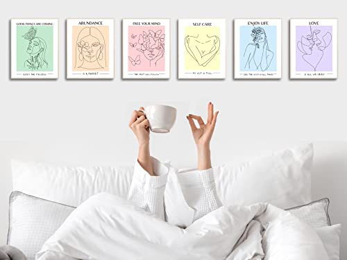 Juju's Vibes Pastel Danish Room Decor Aesthetic Posters Wall Art For Women, Teen Girls , That Girl Aesthetic Danish Pastel Wall Collage Pictures Prints, Danish Pastel Cute Posters Clean Girl Aesthetic Room Decor For Bedroom, College Dorm Apartment , 8X10 Set Of 6 Unframed #TOP2