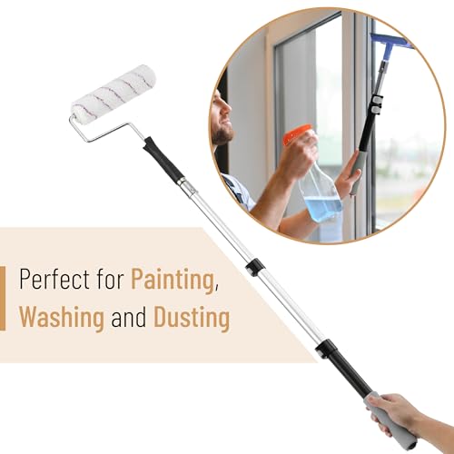 Bates- Extension Pole, 1.4 to 3 Ft Pole, Black & Gray, Telescoping Pole, Extendable Pole, Telescopic Pole, Paint Pole, Paint Roller Extension Pole, Paint Extension Pole, Telescopic Poles