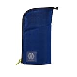 TROUSSE debout Pouch Sac stylo fille garçon étudiants Stand Up Turn Over Holder toile Cosmetics Pouch Zipper Bureau magasin (Color : Blue)