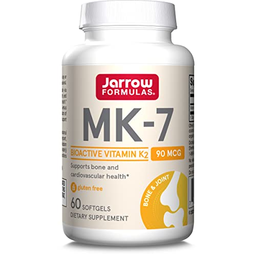 Jarrow Formulas Mk-7 90 Mcg - Superior Vitamin K Product For Building Strong Bones - Dietary Supplement Supports Heart & Cardiovascular Health - 60 Servings (Packaging May Vary) #TOP8