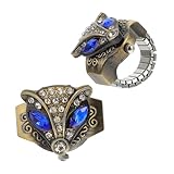 FOMIYES 2pezzi Anello Orologio Finger Retro Creativo Con Occhi Di Volpe Orologio Unico Per Uomini e Donne Accessorio Di Moda Originale e Pratico Per Ogni Occasione