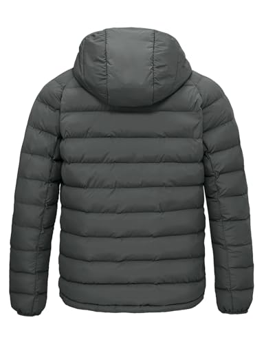 TBMPOY Men's Puffer Jacket Lightweight Hooded Winter Warm Insulated Water-Resistant Coat for Ski Casual Travel2