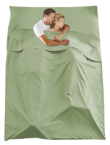 Sleeping bag liner camping travel home sheet lightweight breathab…