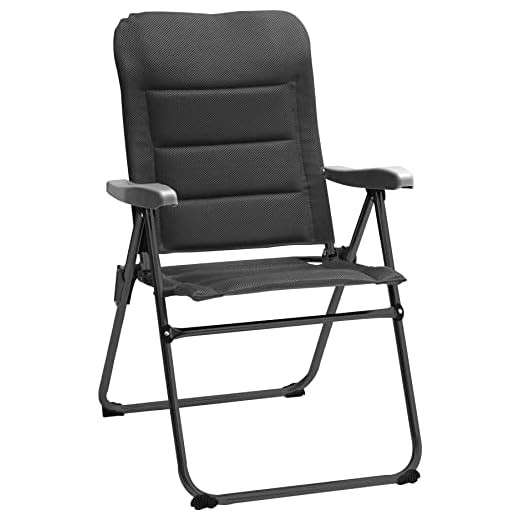 BRUNNER 0404088N.C09 Skye 3D Compact, Sedia Pieghevole Salvaspazio per Van, Camper, Campeggio, Rivestimento in Confortevole Tessuto 3D, Portata Massima 120 kg