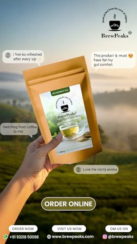 Image of Spearmint Tea - 100 gm -100 Cups | Pcos PCOD Relief | Balances Hormones, Reduces Facial Hair & Acne and Supports Digestion | Herbal Tea - Dried Loose Leaf - Caffeine Free