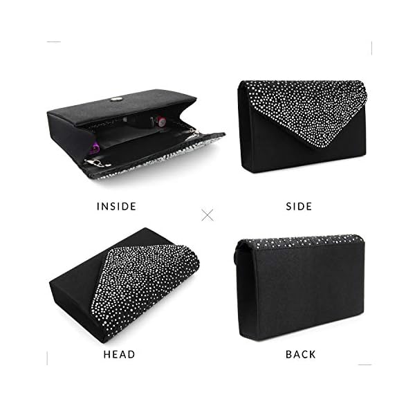 Milisente Clutch Purses for Women evening Glitter Wedding Purse Crystal Envelope Clutches Shoulder Bags - Image 6