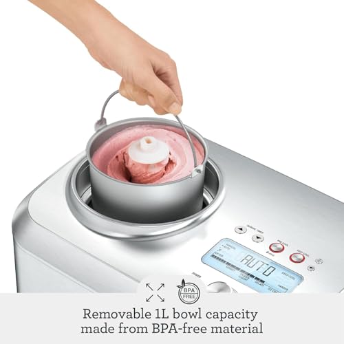 Sage - The Smart Scoop Ice Cream Maker - Self-Cooling Machine - Manual & Automatic Modes - Brushed Stainless Steel - 6