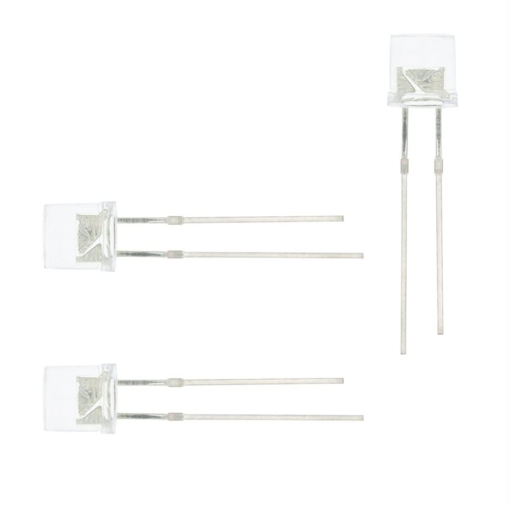 100 pz Min 5mm Flat Top Bianco Rosso Rosa Giallo Blu Grandangolo Lampada Diodo LED Lampadine Ultra Luminose Diodo Emettitore F5 5mm Lampada LED FAI DA TE