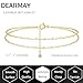 DEARMAY 14K Gold Plated Anklets for Women, Non Tarnish 14K Gold Plated Ankle Bracelets for Women Trendy Dainty Layered Cute Anklets Set Pack Waterproof Summer Beach Jewelry Fashion Gift