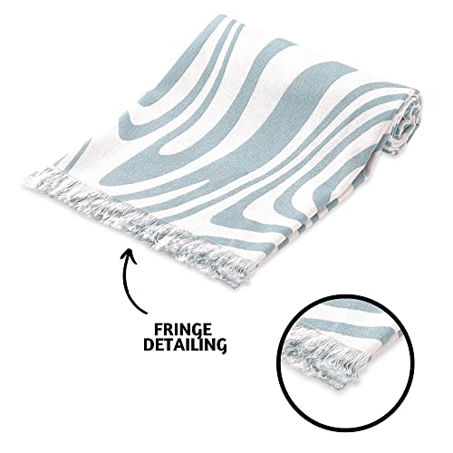 Folkulture Turkish Beach Towel For Adults With Travel Bag 40" X 72" Bath Towels, Beach Blanket Or Oversized Sandproof Beach Towels, 100% Cotton Quick Dry, Lightweight And Large, (Aqua Blue) #TOP6