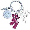 Kit’s Kiss MA Medical Assistant Keychain MA Keychain Medical Assistant Gift Heartbeat Spritze Medical Scrub Caduceus Medical Symbol Nursing School Medical Student Gift, Silber und Kastanienbraun,