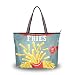 Produktbild Ahomy Tote Schultertasche Vintage Pommes Frites Handtasche für Outdoor Gym Wandern Picknick Reisen Strand, Mehrfarbig - multi - Größe: M