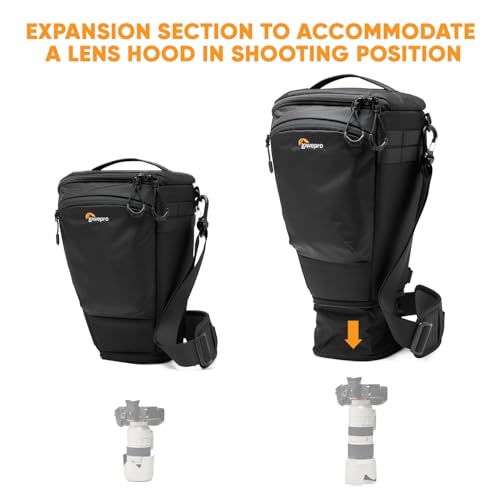 Lowepro ProTactic TLZ 75 Pro AW III torba na aparat fotograficzny Toploader do lustrzanek bezlusterkowych, obj. 6 l, wym. : 37 x 14 x 16 cm, do aparatów z założonym obiektywem, modułowa torba na
