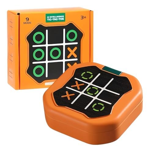 AI Intelligence Tic Tac Toe Handheld Game Console, 9 Mode Portable Smart Puzzle Memory Training Toy, Multicolor, Ages 3+-image-9