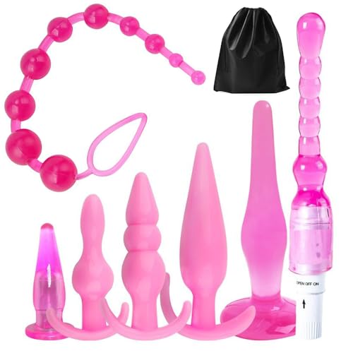 アナルプラグ アナル アナル拡張器具 SMアナル 連珠式 アナルビーズ アナル開発 アナル拡張 肛門刺激 アナルグッズ 男女兼用 収納袋付き 8点セット - 画像1