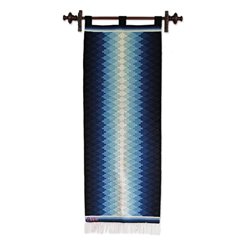NOVICA 115816 'Radiance Lana Tapiz, Color Azul