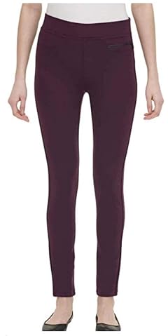 DKNY Ladies Pull-on Ponte Pant - Large Sizes - Black Gray Purple