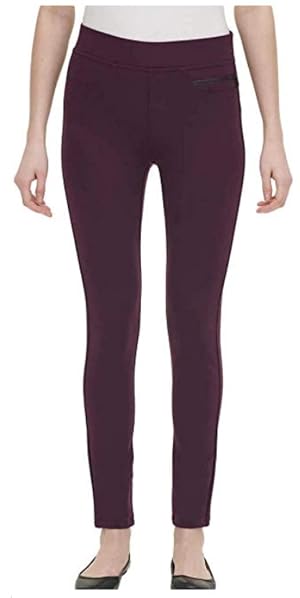 DKNY Ladies Pull-on Ponte Pant - Large Sizes - Black Gray Purple