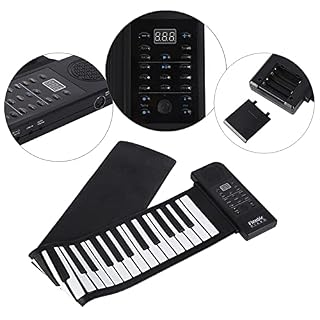 ciciglow Roll Up Piano, 61 Touches Clavier électronique Portable Hand Roll Piano Piano en Silicone Souple Clavier de Piano Flexible (C3 ~ C8) pour Les débutants/Enfants/passionnés de Musique - Les Beatles, Paul McCartney, John Lennon, RIngo Starr, George Harrison ciciglow Roll Up Piano, 61 Touches Clavier électronique Portable Hand Roll Piano Piano en Silicone Souple Clavier de Piano Flexible (C3 ~ C8) pour Les débutants/Enfants/passionnés de Musique – Image 7