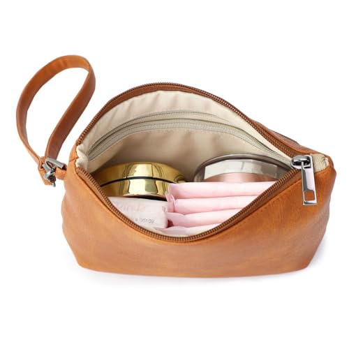 Image of Small Wristlet Wallets for Women, Zip Clutch Bag with Wristlet Pouch, 3-Zipper Original Design