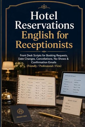 Hotel Email Template That Improves Guest Communication! 3 Hotel Reservations English for Receptionists: Front Desk Scripts for Booking Requests, Date Changes, Cancellations, No-Shows & Confirmation Emails (Friendly / Professional / Firm)