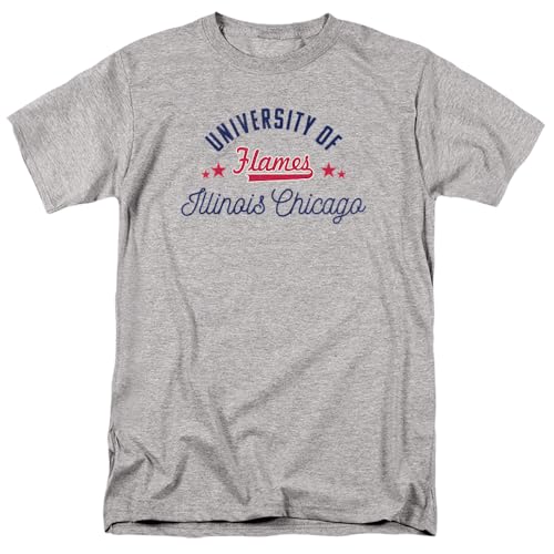 University of Illinois Chicago Official Flames Unisex Adult T-Shirt, Flames, Large