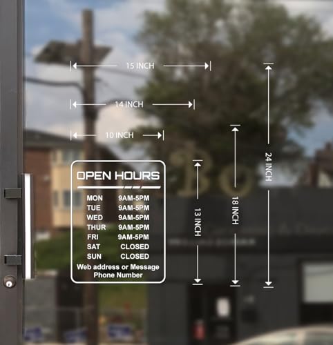 Business Hours Sign for Window – Modern (PORTRAIT) - Thumbnail 4