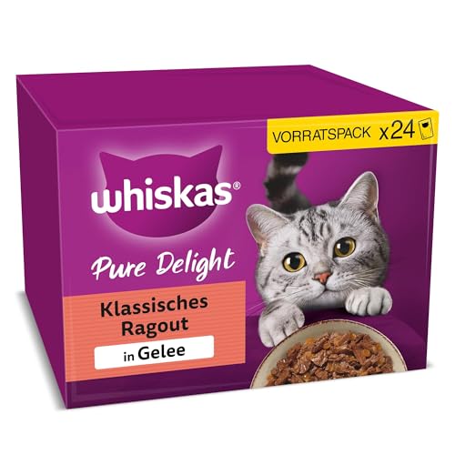 Whiskas Pure Delight Nassfutter 24x85g Klassisches Ragout