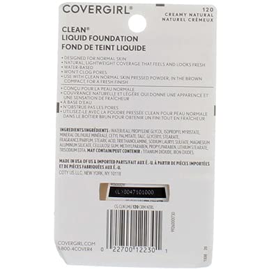 Miniatura 6 de CoverGirl Base líquida limpia, 120 cremosos naturales, 1 onza