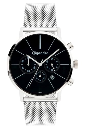 Montre Homme Gigandet Bracelet Acier Idéale pour le Bureau et les Réunions d'Affaires
