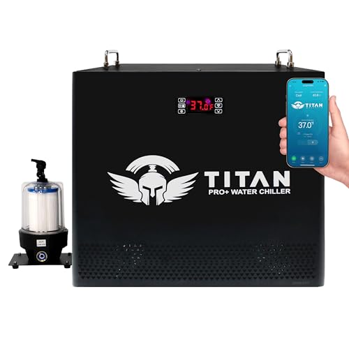 1 HP Universal Water Chiller for Cold Plunge Tubs & Ice Bath Systems with Wi-Fi App Control, UV Sanitation, 2-Year Warranty, U.S.-Based Support, 2605W, 20-Micron Filter, Cools to 37°F - Black