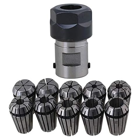 CNBTR 5mm CNC Spindle Motor ER16 Type A Extension Rod Collect Chucks Holder and 10pcs Spring Collet CNC Milling Lathe Tool Set for Workholding Cover