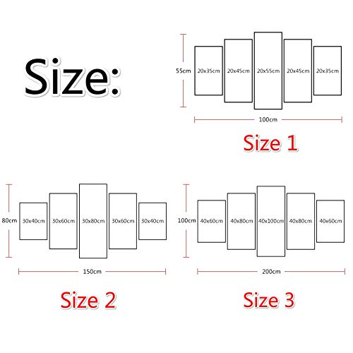 Quadri Modulari 5 Pezzi Su Tela - Stampe Palestra Manubri - Decorazione Moderna Per Soggiorno, Camera O Home Gym