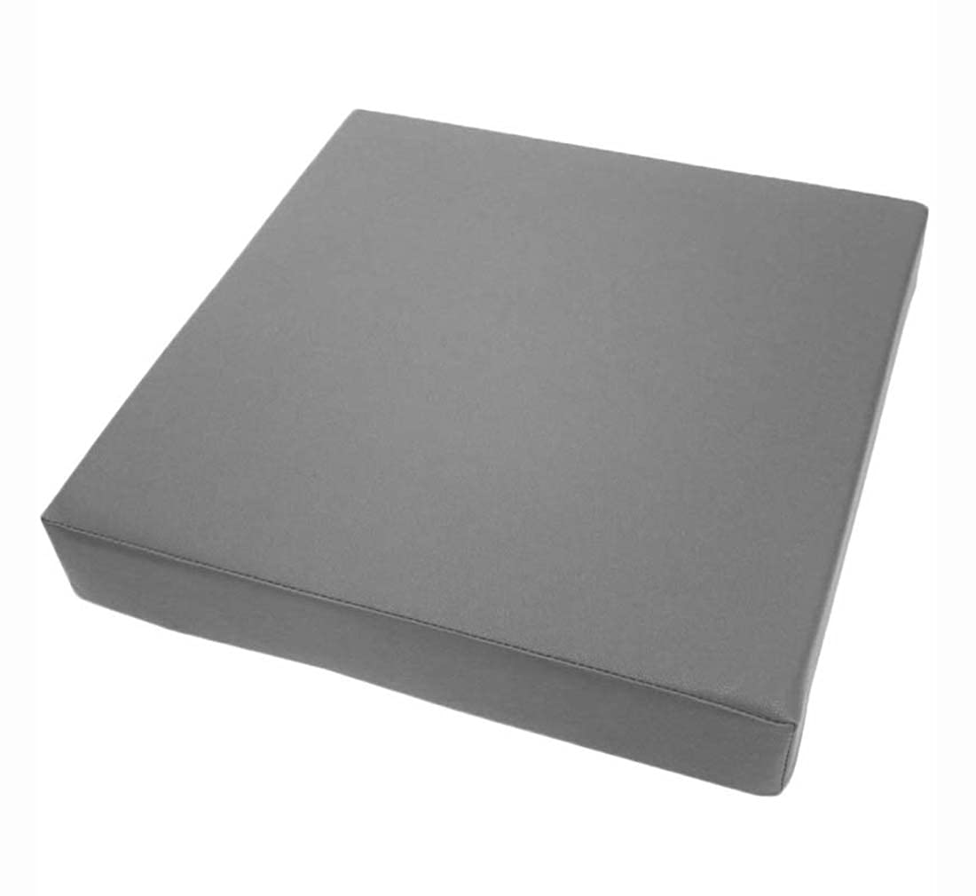 Ggoty Grey Thick Chair Seat Pads 40/45/50Cm,Waterproof Garden Chair Cushion Pad,Leather Chair Seat Cushion For Office Living Dining Room Patio (45X45x5cm,)