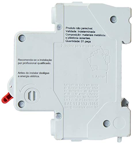 Disjuntor Unipolar 25 Amperes (Corrente Nominal) Ourolux
