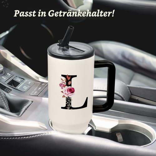 ZIOSINM Personalisierte Geschenke für Frauen, Thermobecher mit Strohhalm – Ansicht 6
