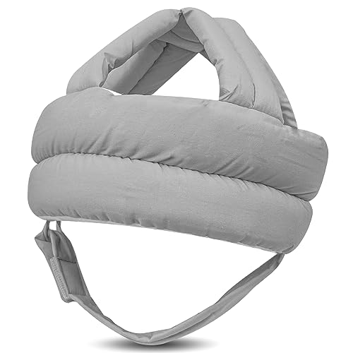 Image of Baby Head Protector Baby Helmet for Crawling Walking, No Bumps Safety Head Adjustable Protective Cap for Walking, Playing (Gray)