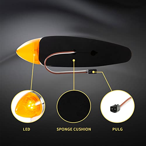 Everesthd 5Pcs Cab Marker Roof Running Lights Assembly Heavy Duty Trucks Replacement Fit For Mack Chu 2000-2018 #TOP2