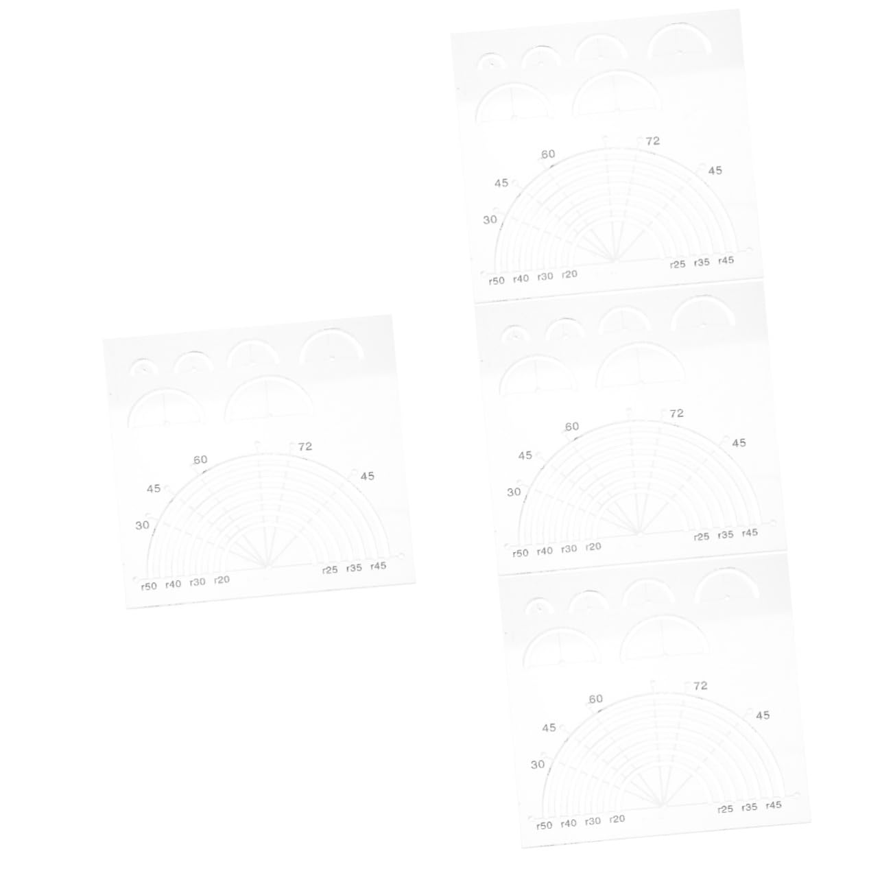 4pezzi Per Quilting Acrilico Design Righello Per Patchwork Template Per e Artigianali Per Misurazioni e Tagli Precisi