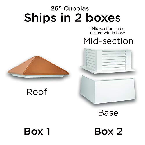 Good Directions 2126CV Coventry Vinyl Cupola, 26" square x 35" high