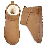 Garselay Botas de Nieve para Mujer, Botas de Invierno Mujer,Pull-On con cómodo forro de piel sintética de oveja, Cómodo...
