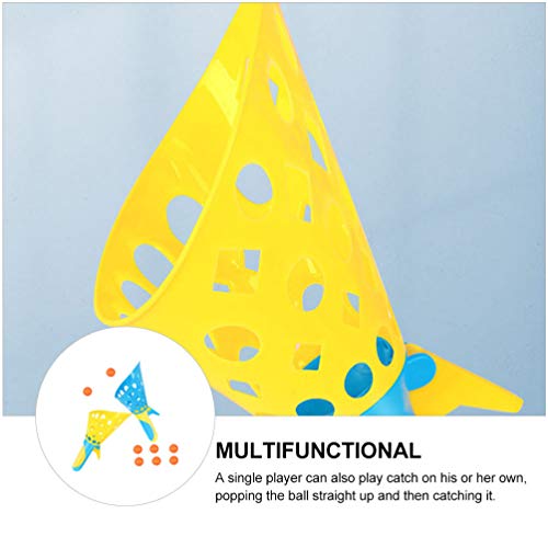 BESPORTBLE Cesta de lançador Pop and Catch com bolas, mini copo de bola e jogo de bola para arremess