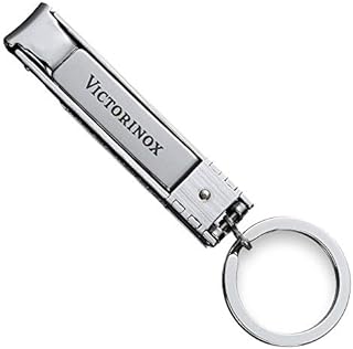 Victorinox 8.2055.C Nail Clippers with Nailfile/Ring in Skai-Pouch, Grey