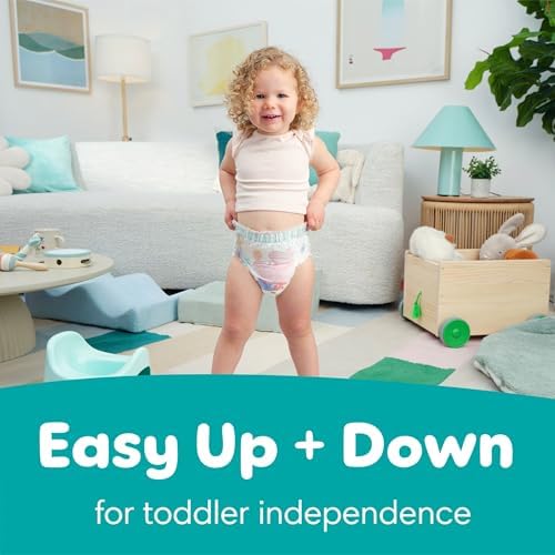 Pampers Easy Ups Girls & Boys Potty Training Pants, Size 7 (5T6T), Peppa Absorbent Training Underwear, Up to 100% Leakproof Day and Night, Hypoallergenic, 1 Pack (Count of 70) — view 7