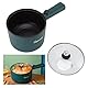 TOPINCN Elektrischer Kochtopf 1.8L Nonstick Food Grade 2 Temperaturmodus 6 Funktion Elektroherd mit Langem Griff FüR die Hausmannskost