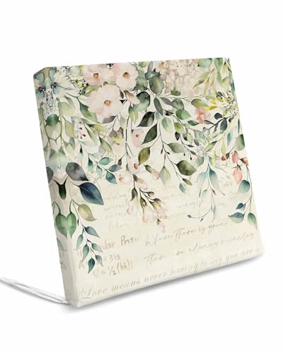 Homechoid Eucalyptus Indoor Outdoor Couch Cushion Covers Replacement 2 Pack, Pink Floral Vintage Botanical Aesthetic Plant Waterproof Chair Sofa Seat Cover with Ties 20x18x4