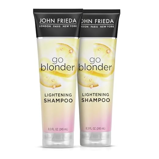 John Frieda Go Blonder Shampoo, Gradual Hair Lightening Shampoo, with citrus and chamomile, featuring our BlondMend Technology, 8.3 Ounce (2 Pack)
