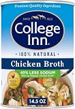College Inn Fat Free and Lower Sodium Chicken Broth, 14.5 oz (Pack of 6)