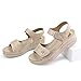 JABASIC Women Comfortable Sandals Orthotic Walking Sandals Orthopedic Arch Support Sandals (5M,Beige)